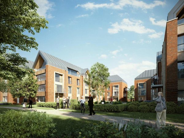 new build apartments at Sunningdale set within impressive landscape